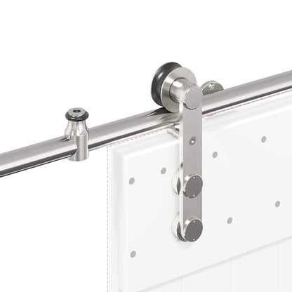 vidaXL Sliding Door Hardware Kit 200 cm Stainless Steel Silver