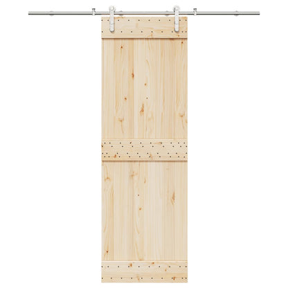 vidaXL Sliding Door Hardware Kit 200 cm Stainless Steel Silver