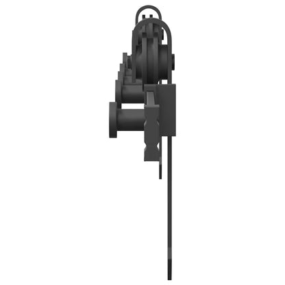 vidaXL Sliding Door Hardware Kit 152.5 cm Steel Black