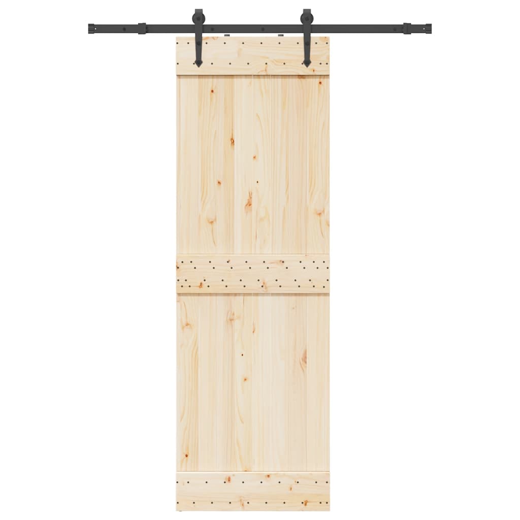 vidaXL Sliding Door Hardware Kit 152.5 cm Steel Black