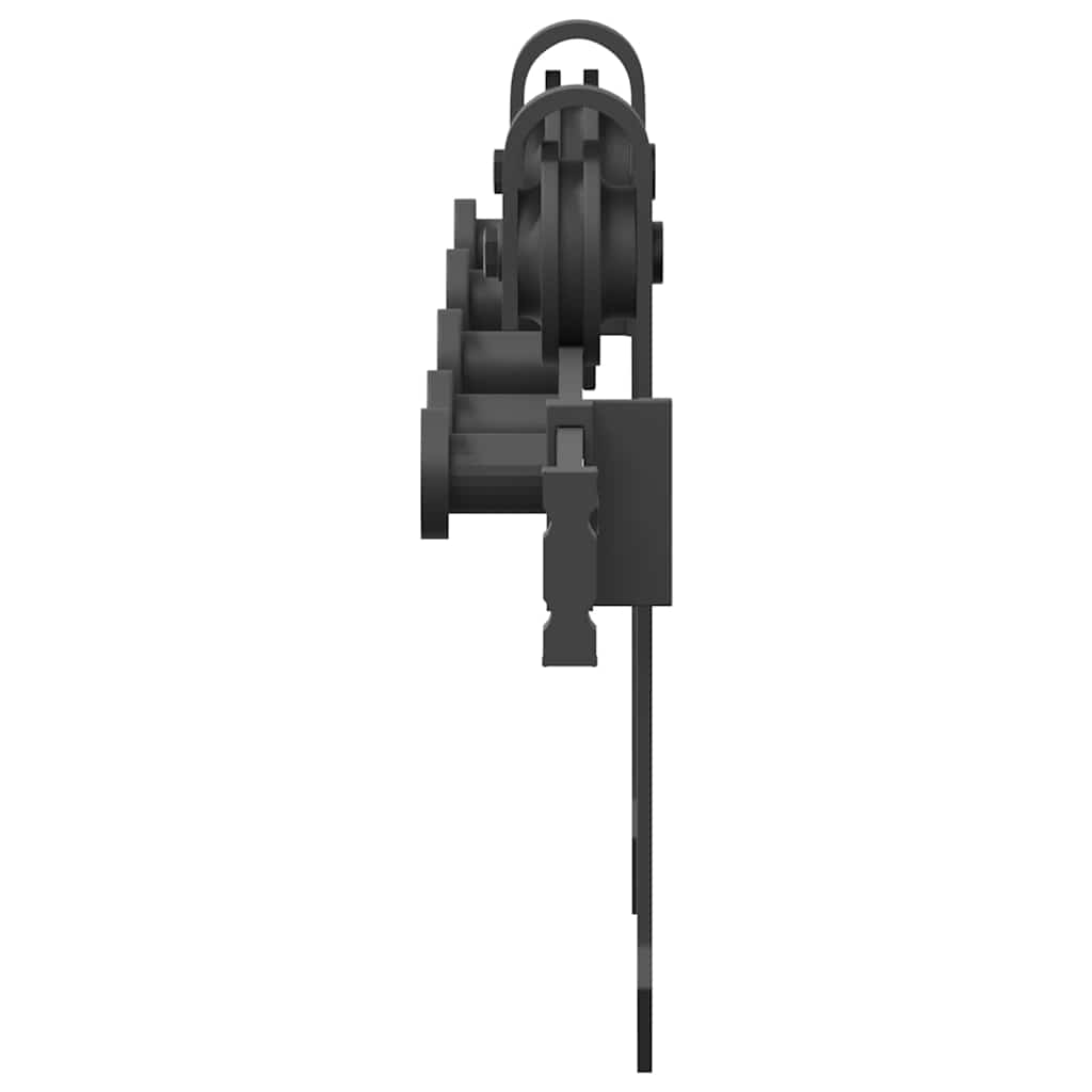 vidaXL Sliding Door Hardware Kit 213.5 cm Steel Black