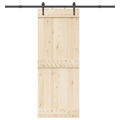 vidaXL Sliding Door Hardware Kit 213.5 cm Steel Black