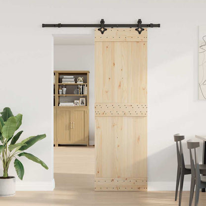 vidaXL Sliding Door Hardware Kit 152.5 cm Steel Black