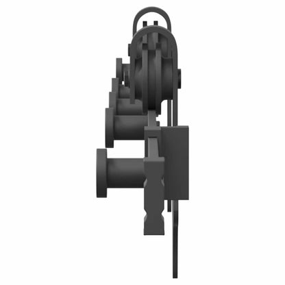 vidaXL Sliding Door Hardware Kit 152.5 cm Steel Black
