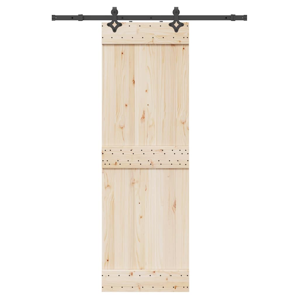 vidaXL Sliding Door Hardware Kit 152.5 cm Steel Black