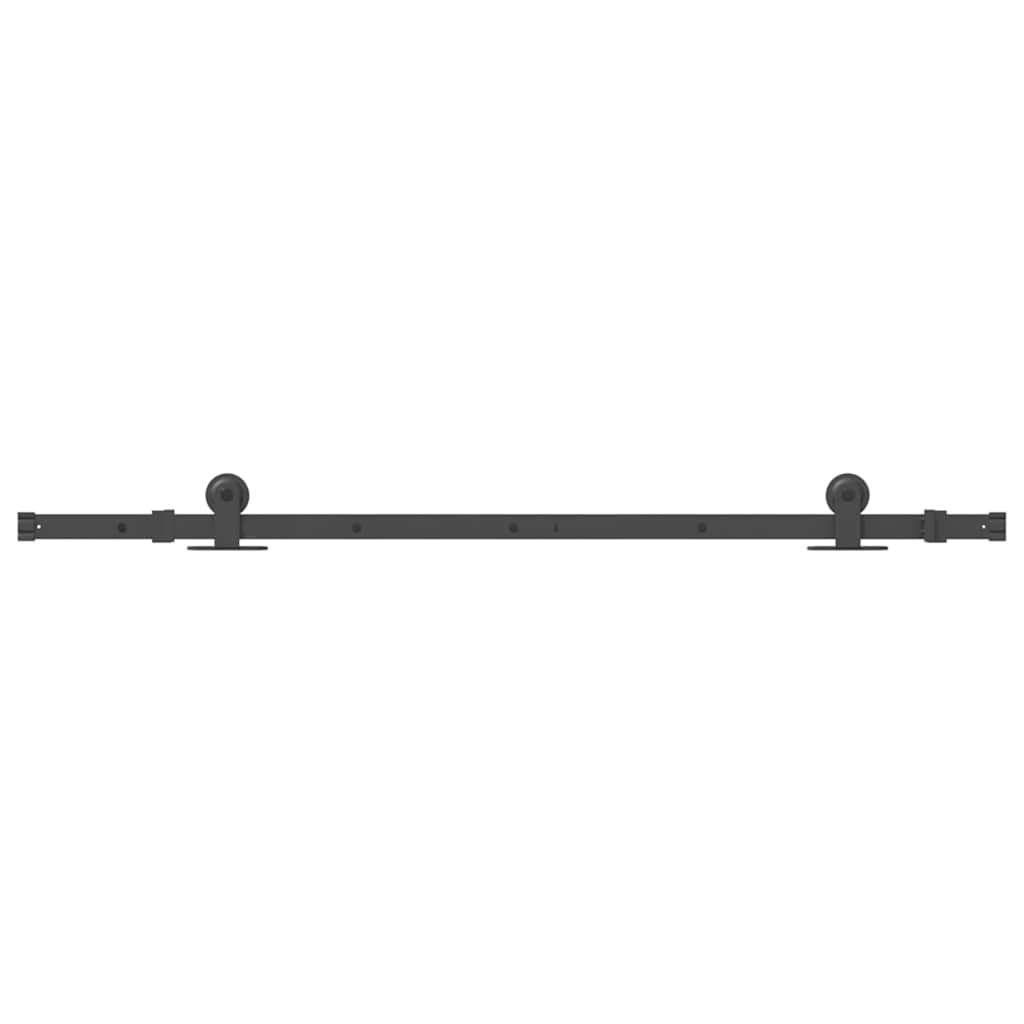 vidaXL Sliding Door Hardware Kit 152.5 cm Steel Black