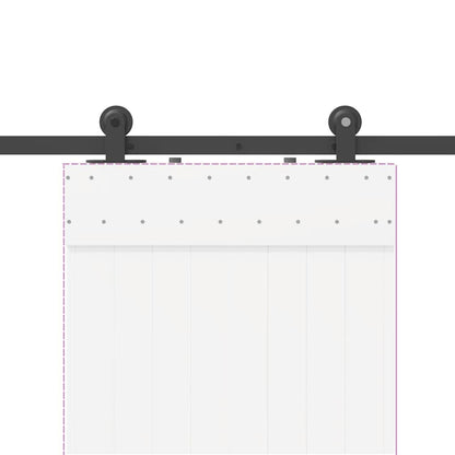 vidaXL Sliding Door Hardware Kit 152.5 cm Steel Black