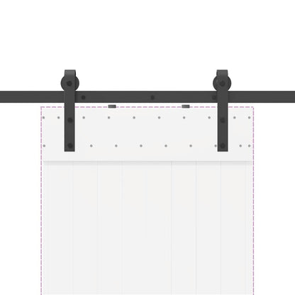 vidaXL Sliding Door Hardware Kit 152.5 cm Steel Black