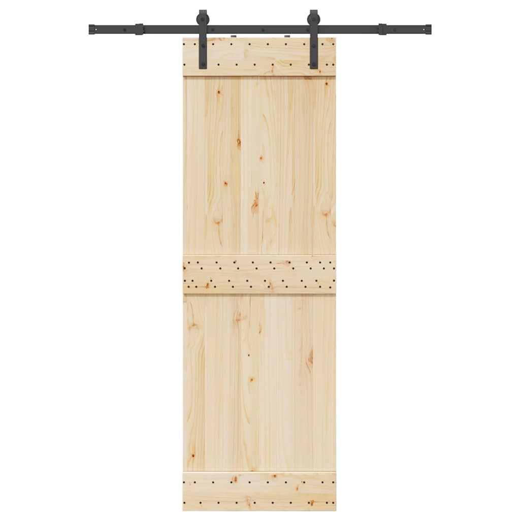 vidaXL Sliding Door Hardware Kit 152.5 cm Steel Black