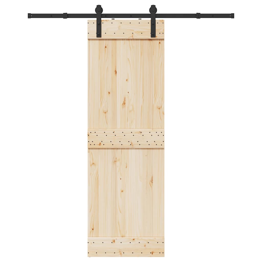vidaXL Sliding Door Hardware Kit 183 cm Steel Black