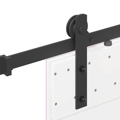 vidaXL Sliding Door Hardware Kit 200 cm Steel Black