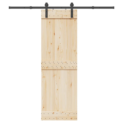 vidaXL Sliding Door Hardware Kit 200 cm Steel Black
