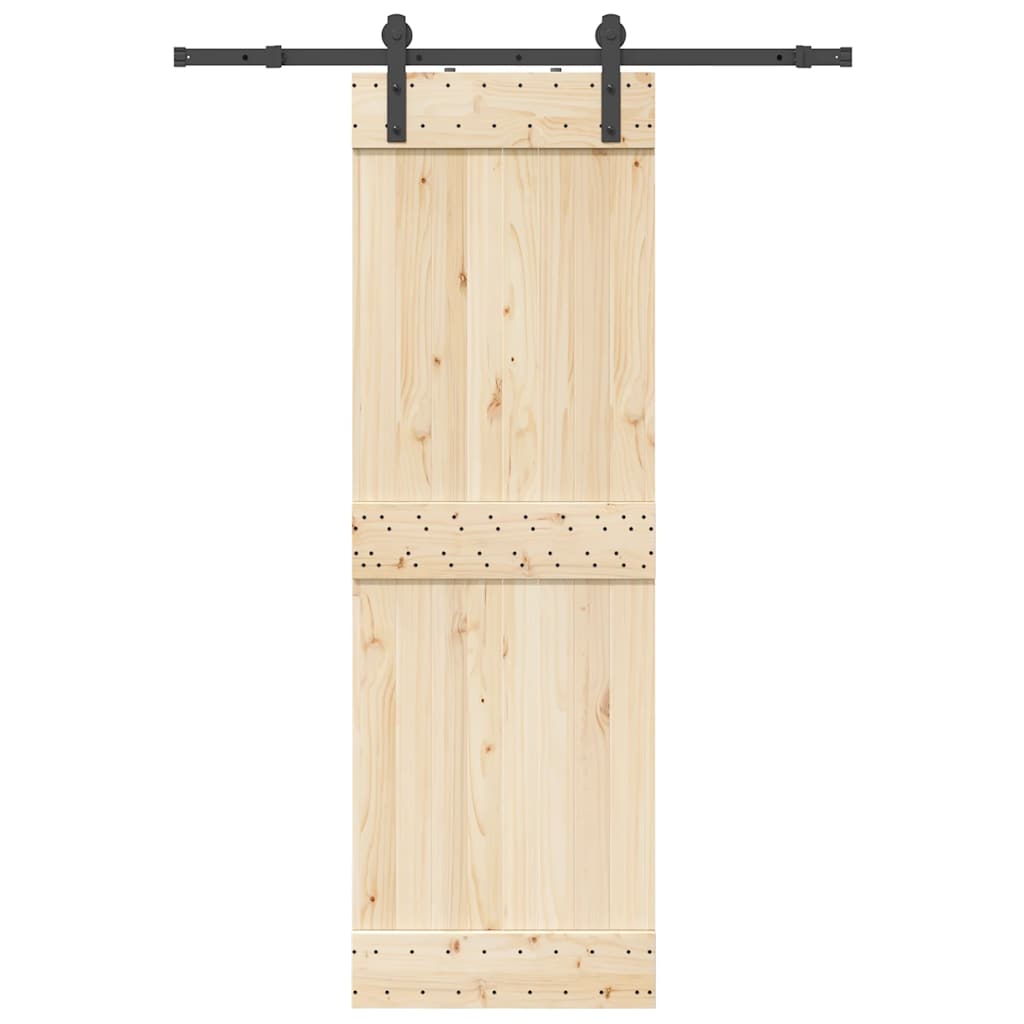 vidaXL Sliding Door Hardware Kit 152 cm Steel Black