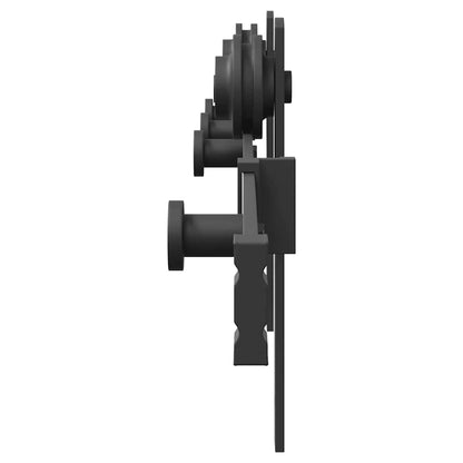 vidaXL Sliding Door Hardware Kit 213 cm Steel Black