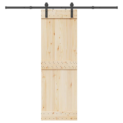 vidaXL Sliding Door Hardware Kit 213 cm Steel Black