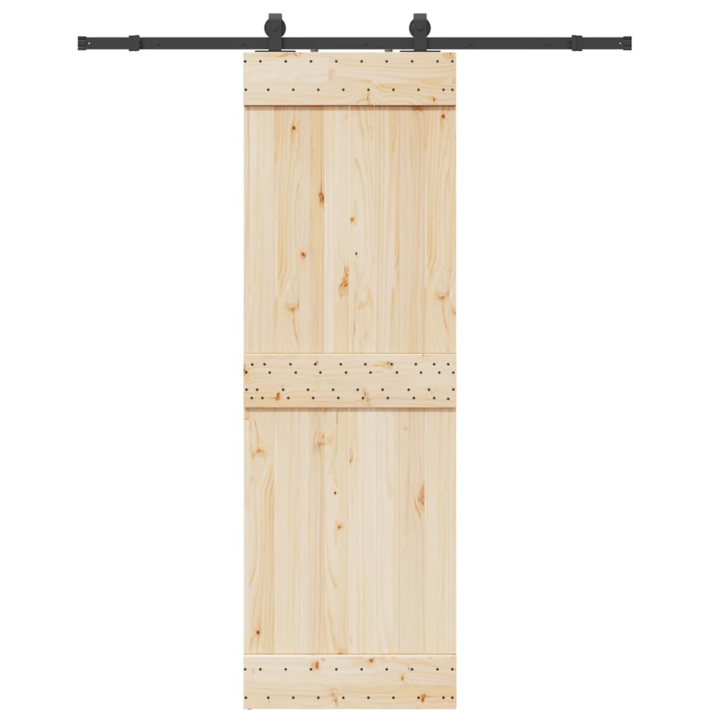 vidaXL Sliding Door Hardware Kit 183 cm Steel Black