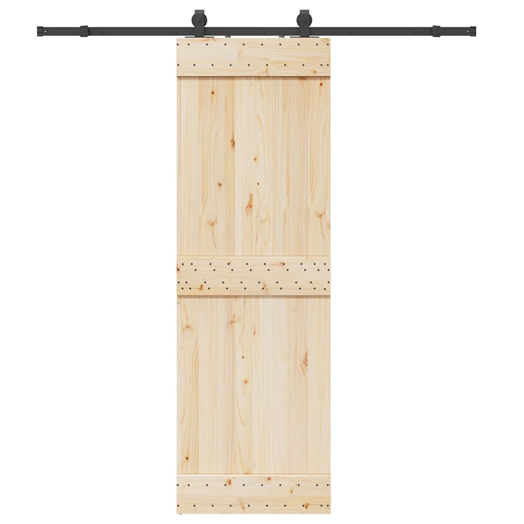 vidaXL Sliding Door Hardware Kit 200 cm Steel Black