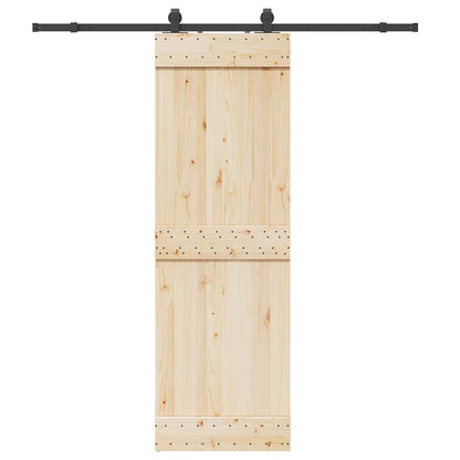vidaXL Sliding Door Hardware Kit 200 cm Steel Black