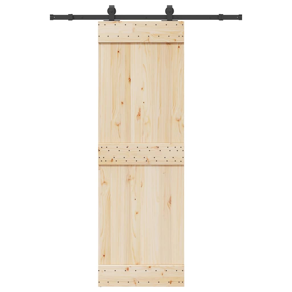 vidaXL Sliding Door Hardware Kit 152 cm Steel Black