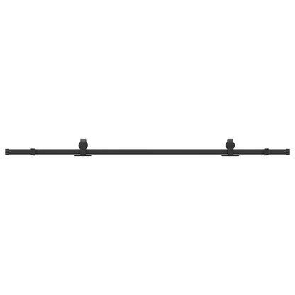 vidaXL Sliding Door Hardware Kit 213 cm Steel Black