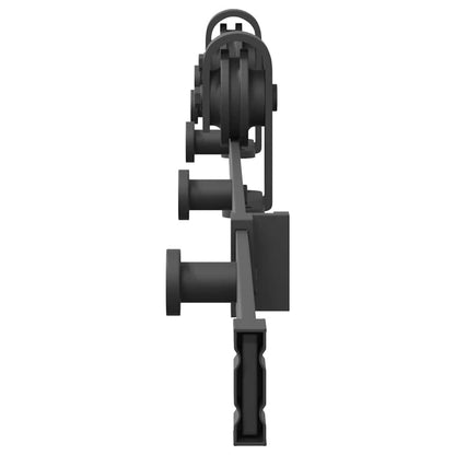 vidaXL Sliding Door Hardware Kit 213 cm Steel Black