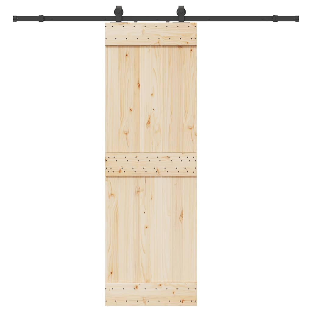 vidaXL Sliding Door Hardware Kit 213 cm Steel Black