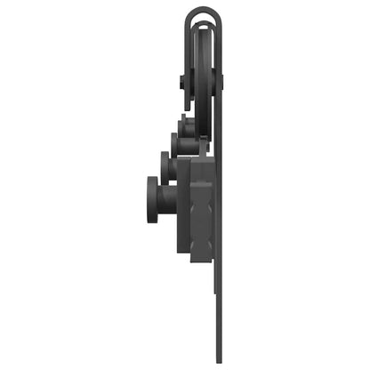 vidaXL Sliding Door Hardware Kit 183 cm Steel Black