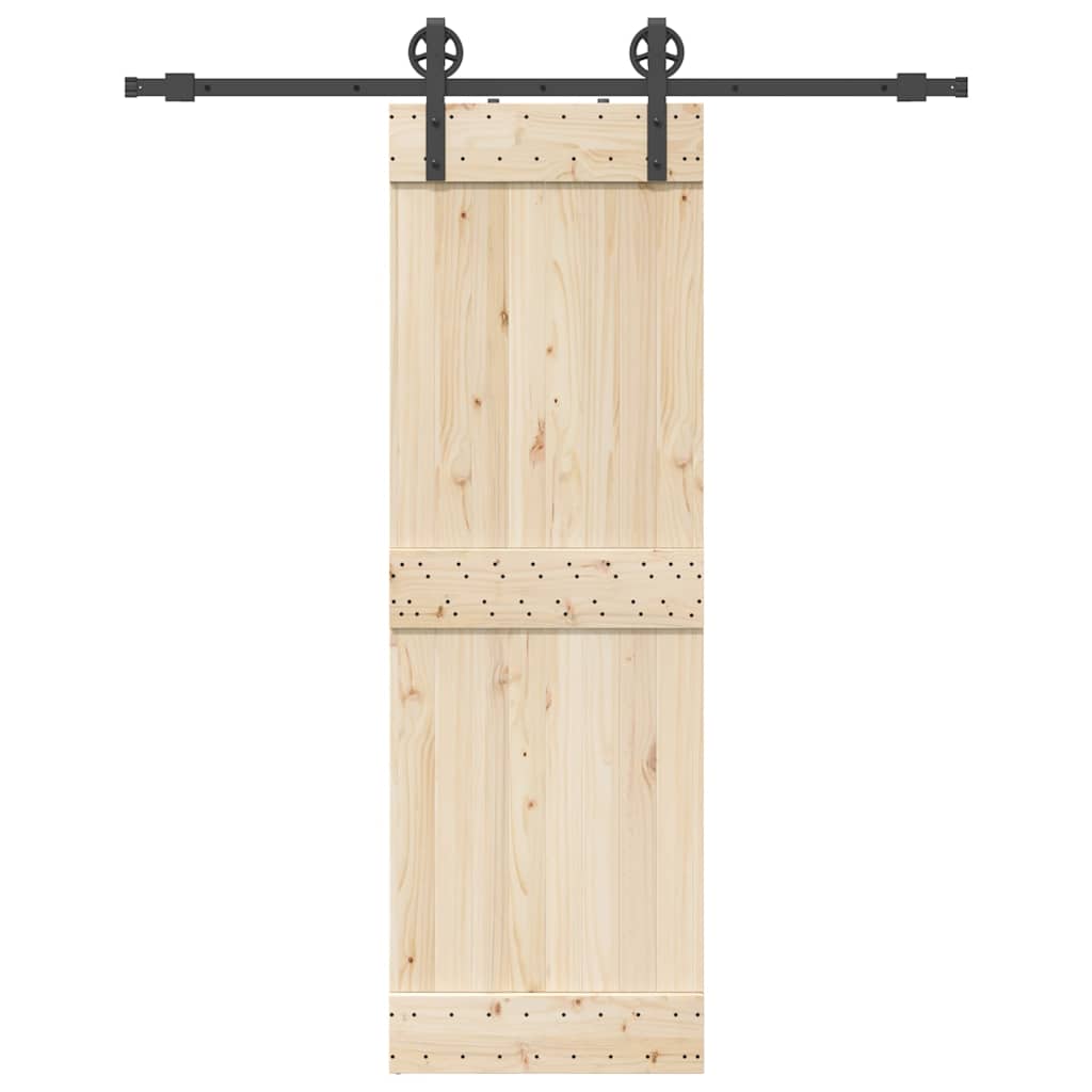 vidaXL Sliding Door Hardware Kit 183 cm Steel Black