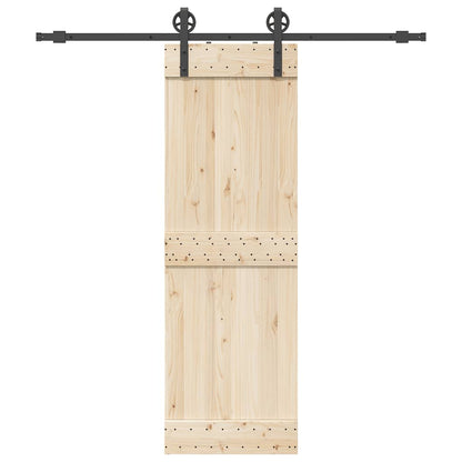 vidaXL Sliding Door Hardware Kit 200 cm Steel Black