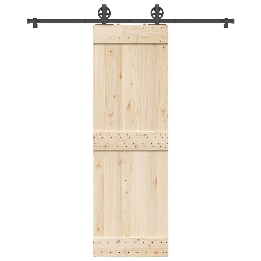 vidaXL Sliding Door Hardware Kit 183 cm Steel Black