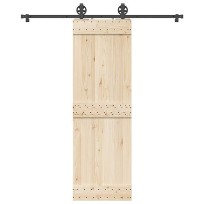 vidaXL Sliding Door Hardware Kit 183 cm Steel Black