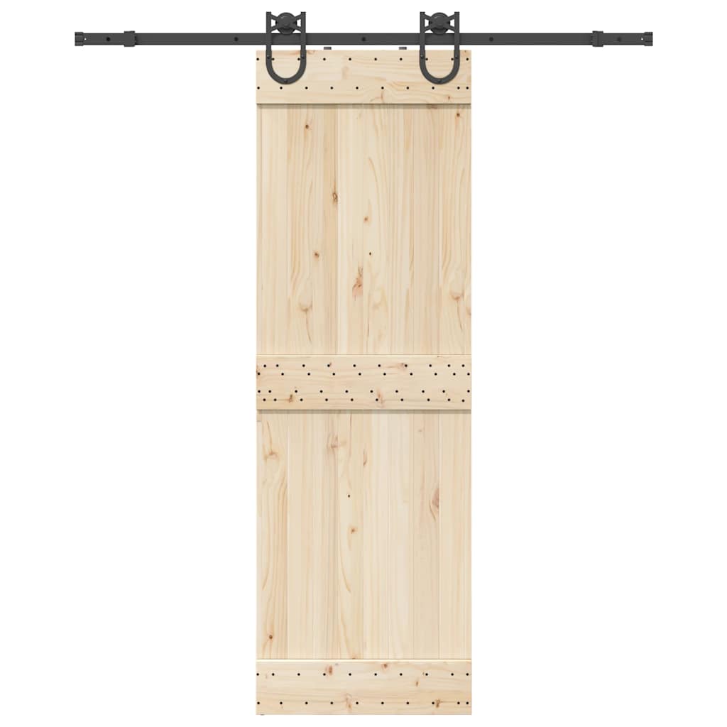 vidaXL Sliding Door Hardware Kit 183 cm Steel Black