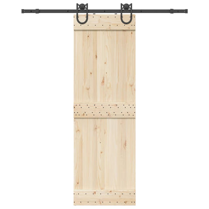 vidaXL Sliding Door Hardware Kit 183 cm Steel Black