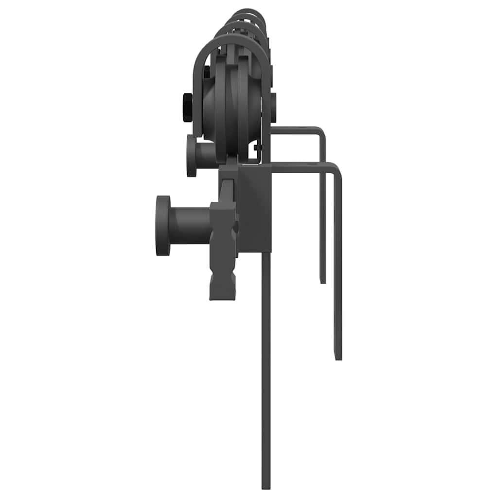 vidaXL Sliding Door Hardware Kit 183 cm Steel Black