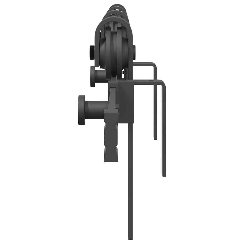 vidaXL Sliding Door Hardware Kit 200 cm Steel Black