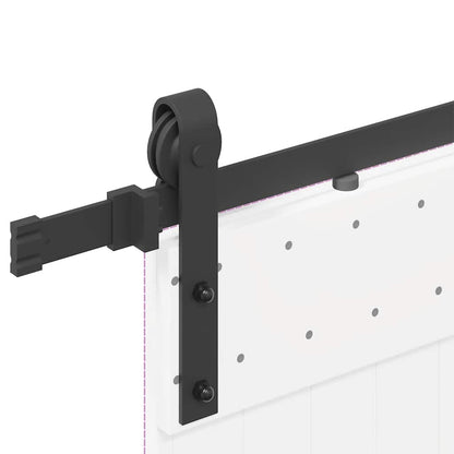 vidaXL Sliding Door Hardware Kit 200 cm Steel Black