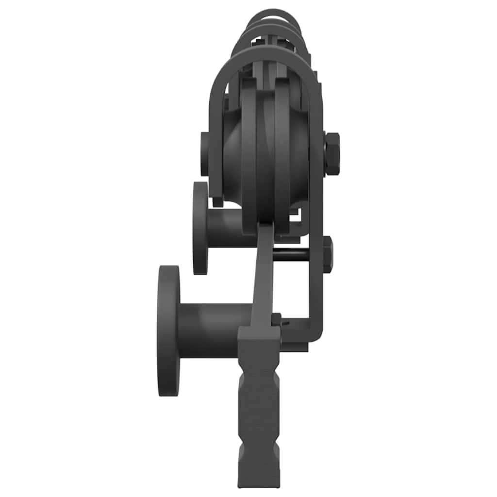 vidaXL Sliding Door Hardware Kit 200 cm Steel Black