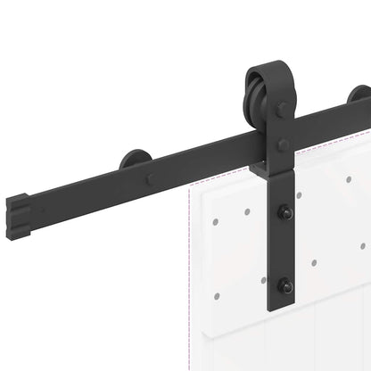 vidaXL Sliding Door Hardware Kit 200 cm Steel Black