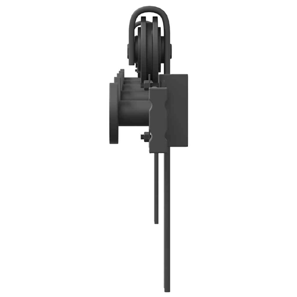 vidaXL Sliding Door Hardware Kit 183 cm Steel Black