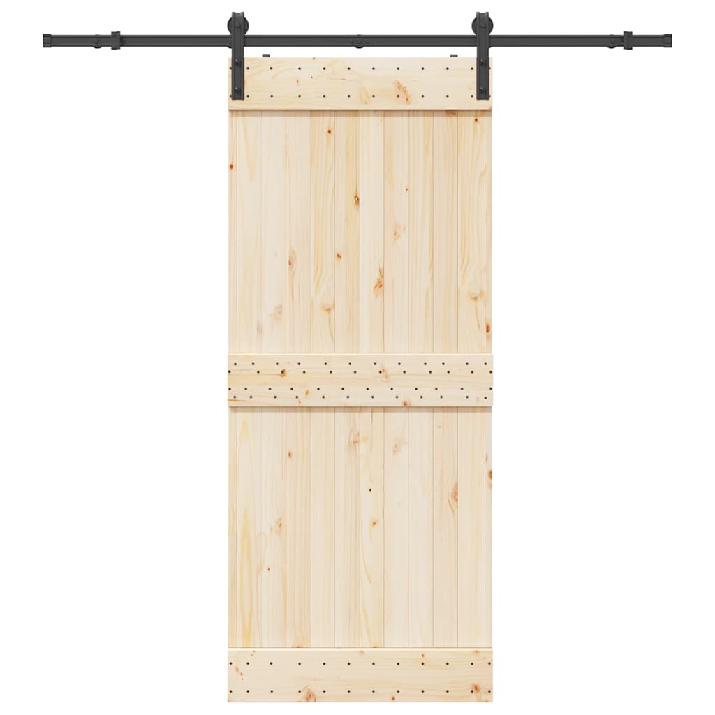 vidaXL Sliding Door Hardware Kit 183 cm Steel Black