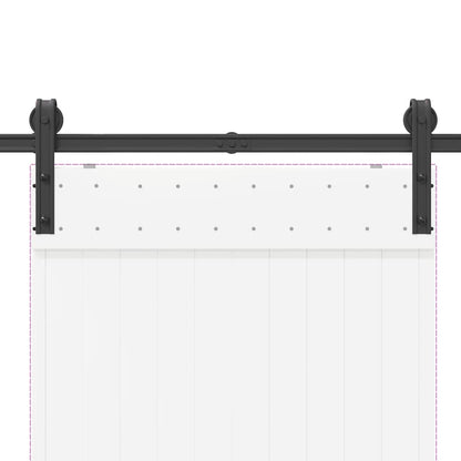 vidaXL Sliding Door Hardware Kit 200 cm Steel Black