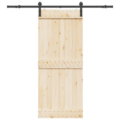vidaXL Sliding Door Hardware Kit 200 cm Steel Black