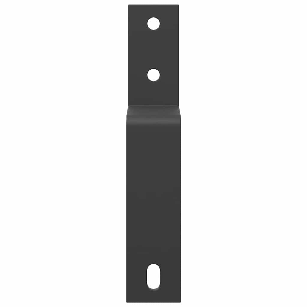 vidaXL Barn Door Bypass Brackets 5 pcs for Flat Rails Carbon Steel