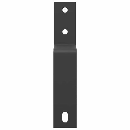 vidaXL Barn Door Bypass Brackets 5 pcs for Flat Rails Carbon Steel