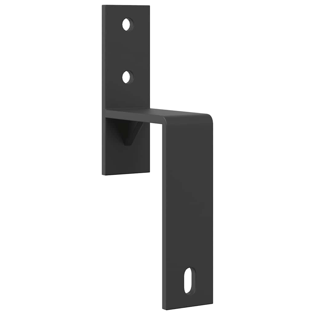 vidaXL Barn Door Bypass Brackets 5 pcs for Flat Rails Carbon Steel