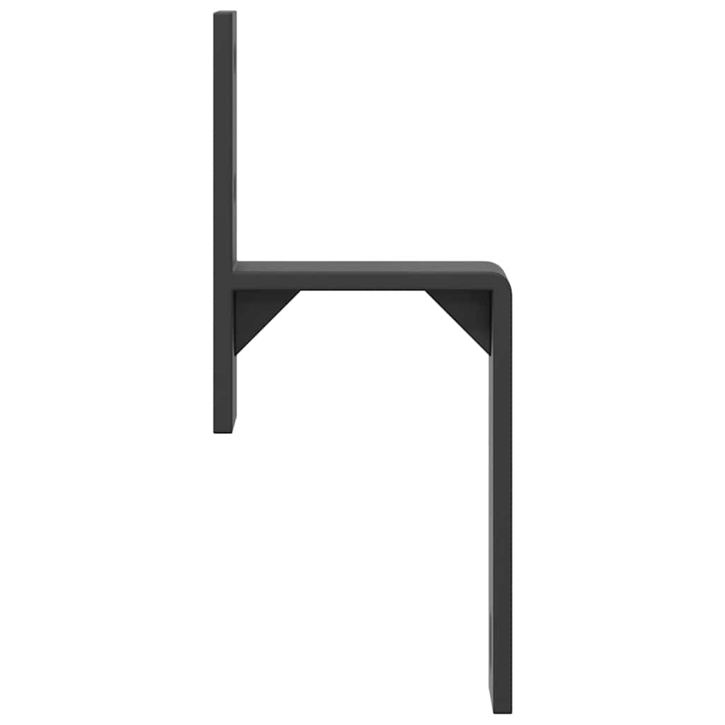 vidaXL Barn Door Bypass Brackets 5 pcs for Flat Rails Carbon Steel