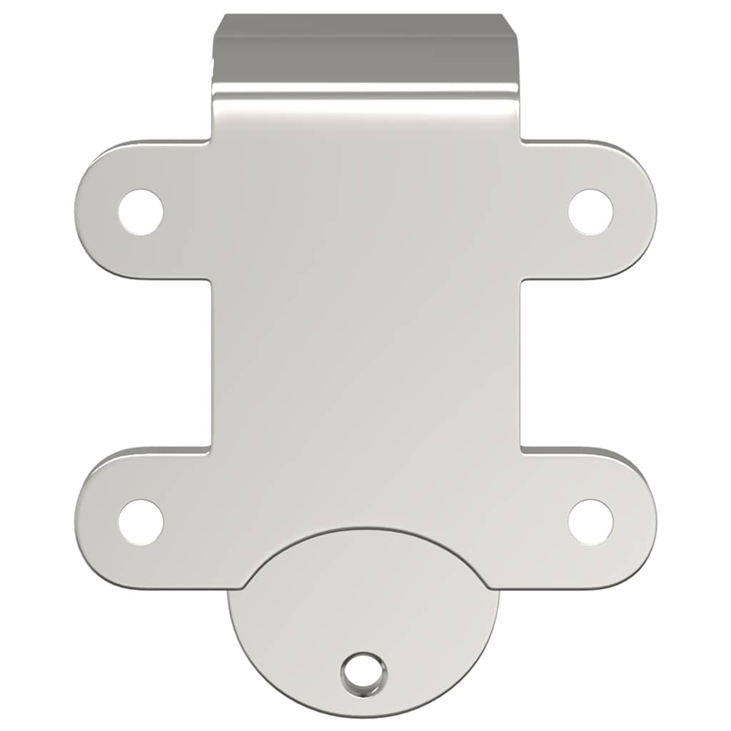 vidaXL Barn Door Bypass Brackets 4 pcs for Round Rails Stainless Steel
