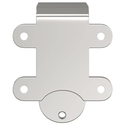 vidaXL Barn Door Bypass Brackets 4 pcs for Round Rails Stainless Steel