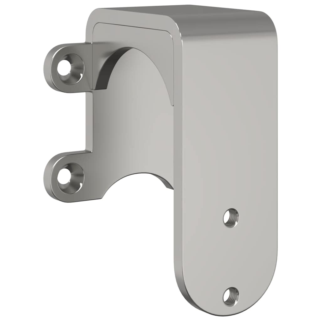vidaXL Barn Door Bypass Brackets 4 pcs for Round Rails Stainless Steel