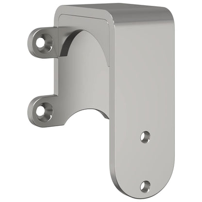vidaXL Barn Door Bypass Brackets 4 pcs for Round Rails Stainless Steel